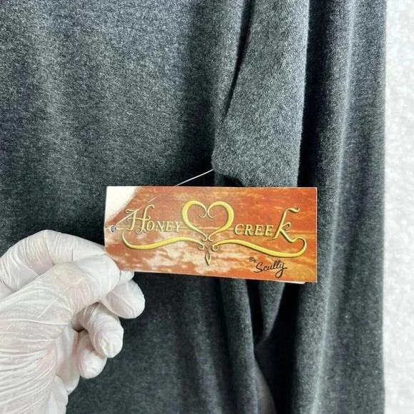 Scully NWT Women Dress S Gray Aztec Tribal Fringe Trim Sheath Long Sleeve Native - Picture 16 of 16